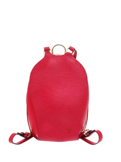 Pre-owned Louis Vuitton 2000 Epi Mabillon Backpack In Red