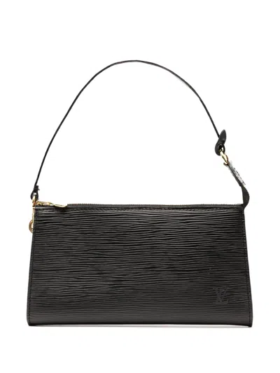 Pre-owned Louis Vuitton 2000 Epi Pochette Accessoires Shoulder Bag In Black