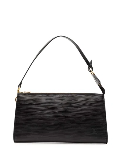 Pre-owned Louis Vuitton 2000 Epi Pochette Accessoires Shoulder Bag In Black