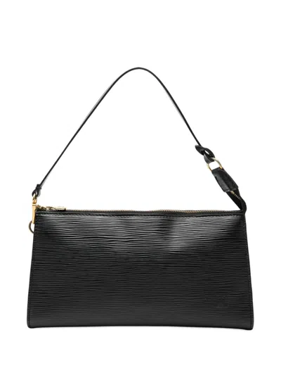 Pre-owned Louis Vuitton 2000 Epi Pochette Accessoires Shoulder Bag In Black