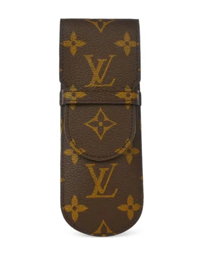 Pre-owned Louis Vuitton 2000 Etui Stilo Pen Case In 褐色