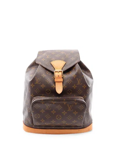 Pre-owned Louis Vuitton 2000 Gm Montsouris Backpack In Brown