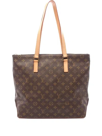 Pre-owned Louis Vuitton 2000 Kabamezo Leather Tote Bag In Brown