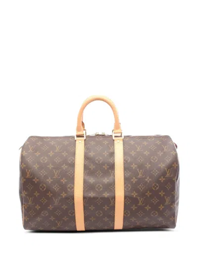 Pre-owned Louis Vuitton 2000 Keepall 45 Boston Bag In Brown