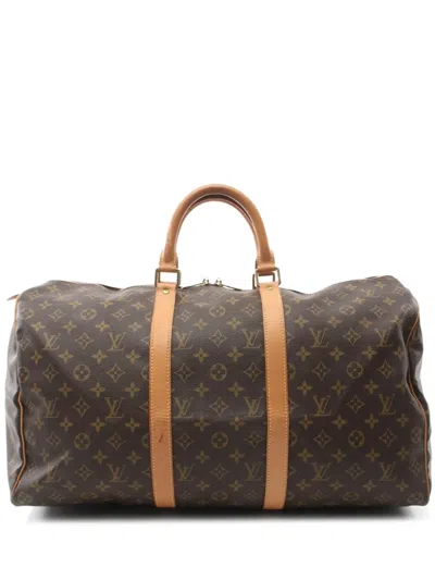 Pre-owned Louis Vuitton 2000 Keepall 50 Bag In Brown