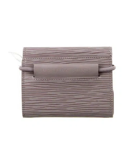 Pre-owned Louis Vuitton 2000 Leather Elastique Wallet In Purple