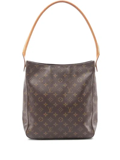Pre-owned Louis Vuitton 2000 Looping Gm Shoulder Bag In Brown