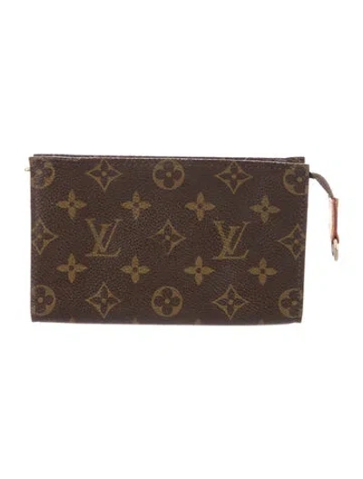 Pre-owned Louis Vuitton 2000 Lv Monogram Wallet In Brown