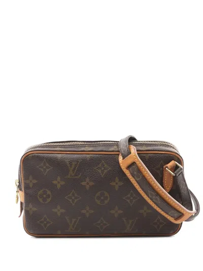 Pre-owned Louis Vuitton 2000 Marly Bandoulière Crossbody Bag In Brown