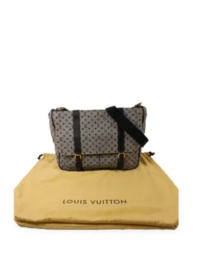 Pre-owned Louis Vuitton 2000's Mini Lin Sac Maman Monogram Shoulder Bag In Grey