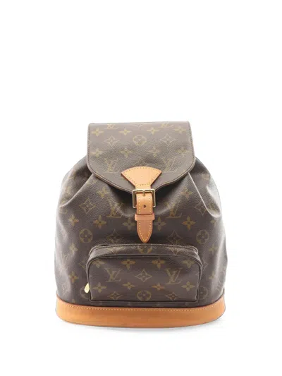 Pre-owned Louis Vuitton 2000 Mm Montsouris Monogram Backpack In Brown