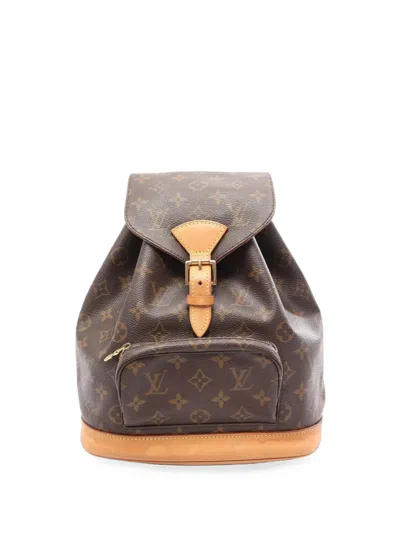 Pre-owned Louis Vuitton 2000 Mm Montsouris Monogram Backpack In Brown