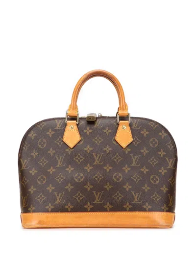 Pre-owned Louis Vuitton 2000 Monogram Alma Pm Handbag In Brown