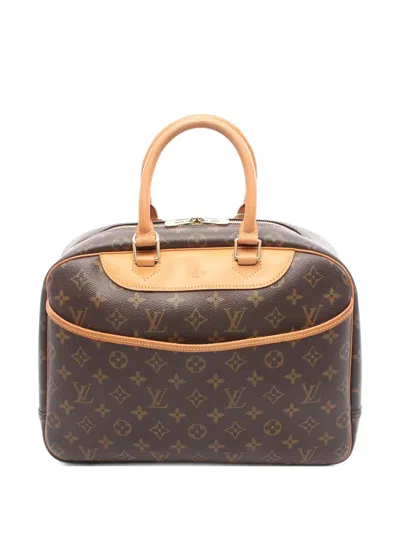 Pre-owned Louis Vuitton 2000 Monogram Canvas Bowling Deauville Handbag In Brown