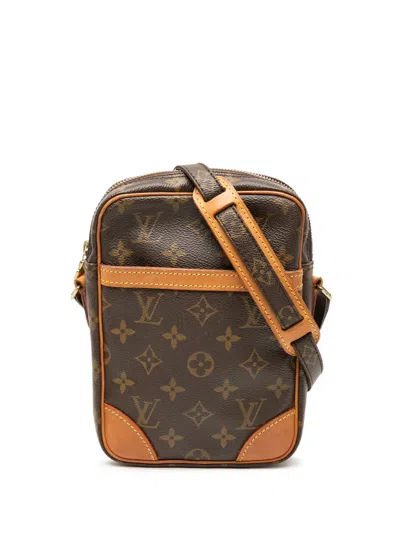 Pre-owned Louis Vuitton 2000 Monogram Danube Crossbody Bag In Brown