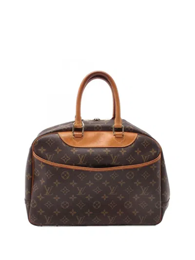 Pre-owned Louis Vuitton 2000 Monogram Deauville Handbag In Brown
