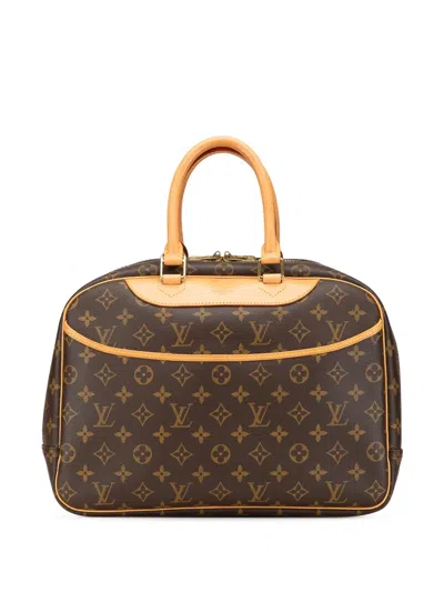 Pre-owned Louis Vuitton 2000 Monogram Deauville Handbag In Brown