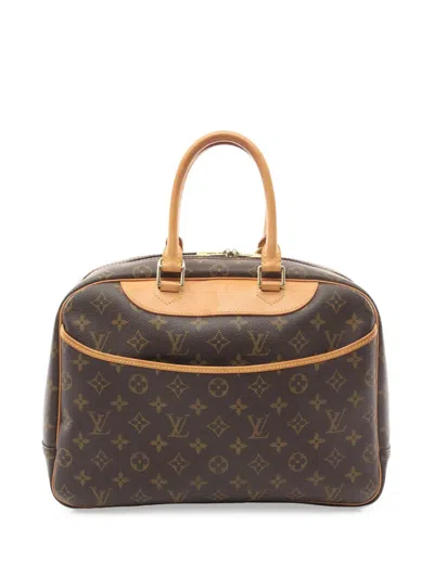 Pre-owned Louis Vuitton 2000 Monogram Deauville Handbag In Brown