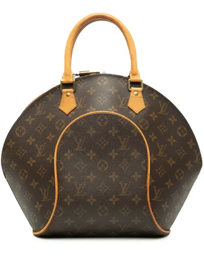 Pre-owned Louis Vuitton 2000 Monogram Ellipse Mm Handbag In Brown