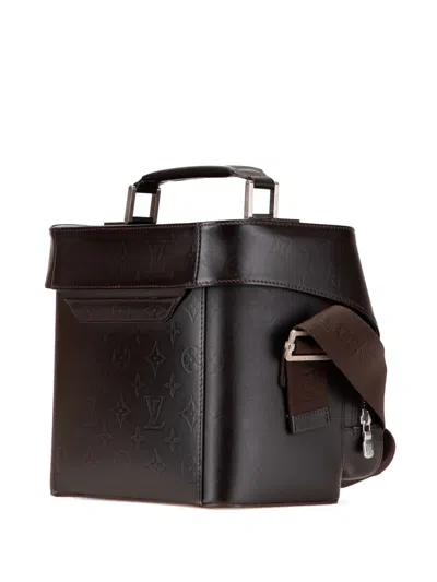 Pre-owned Louis Vuitton 2000 Monogram Glace Charly Satchel In Brown