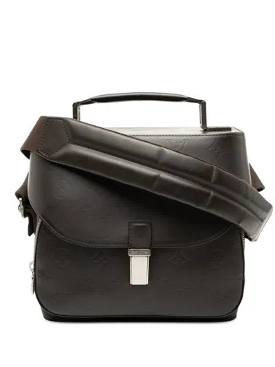 Pre-owned Louis Vuitton 2000 Monogram Glace Charly Satchel In Brown