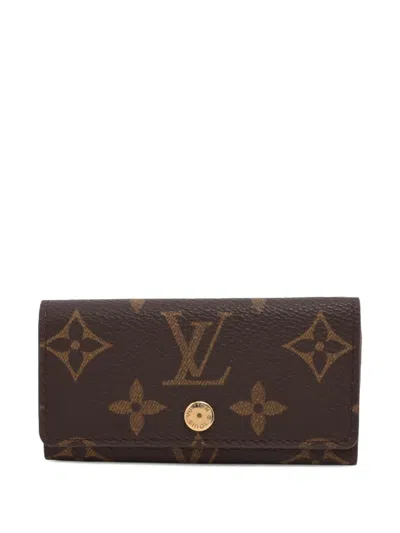 Pre-owned Louis Vuitton 2000 Monogram Key Case In Brown