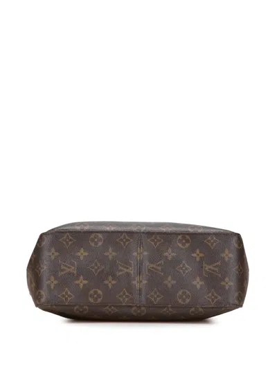 Pre-owned Louis Vuitton 2000 Monogram Looping Gm Shoulder Bag In Brown