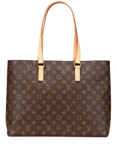 Pre-owned Louis Vuitton 2000 Monogram Luco Tote Bag In Brown