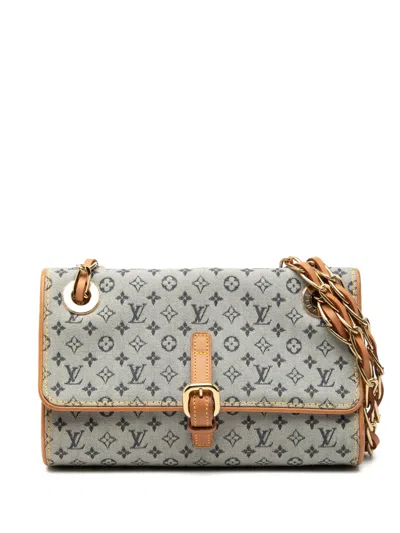 Pre-owned Louis Vuitton 2000 Monogram Mini Lin Camille Shoulder Bag In Gray