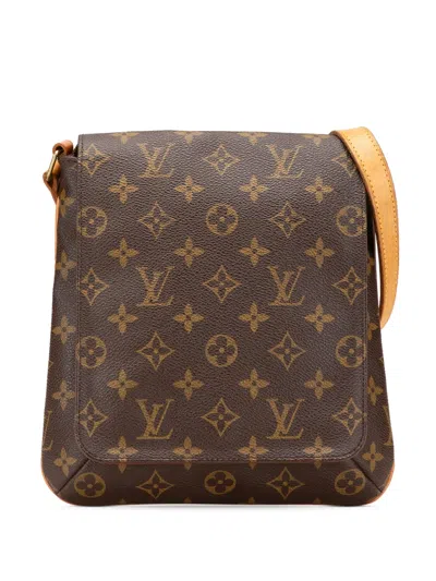 Pre-owned Louis Vuitton 2000 Monogram Musette Salsa Short Strap Shoulder Bag In Brown