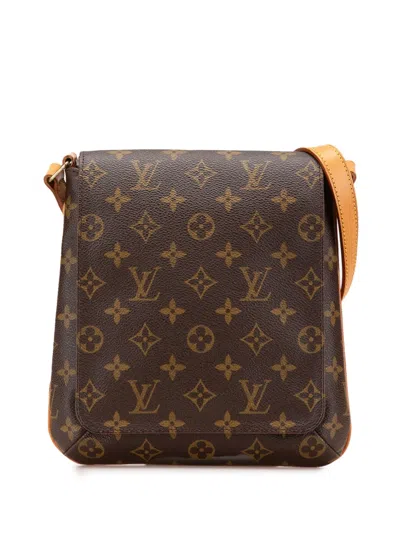 Pre-owned Louis Vuitton 2000 Monogram Musette Salsa Short Strap Shoulder Bag In Brown