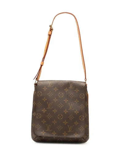 Pre-owned Louis Vuitton 2000 Monogram Musette Salsa Short Strap Shoulder Bag In Brown
