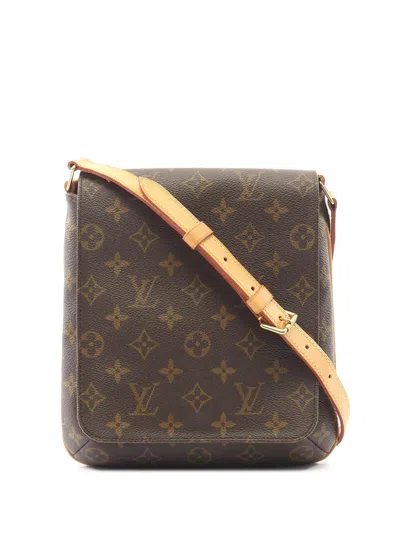 Pre-owned Louis Vuitton 2000 Monogram Musette Salsa Short Strap Shoulder Bag In Brown