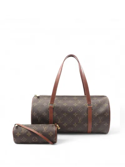 Pre-owned Louis Vuitton 2000 Monogram Papillon 30 Handbag In Brown