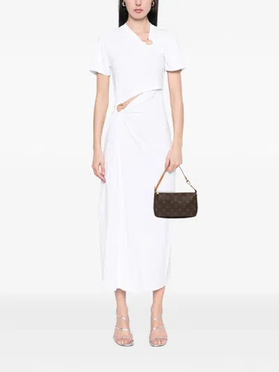 Pre-owned Louis Vuitton 2000 Monogram Pochette Accessoires Shoulder Bag In Brown