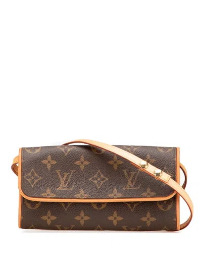 Pre-owned Louis Vuitton 2000 Monogram Pochette Twin Pm Crossbody Bag