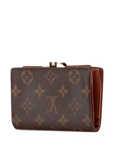 Pre-owned Louis Vuitton 2000 Monogram Porte Monnaie Billets Viennois Small Wallets In Brown