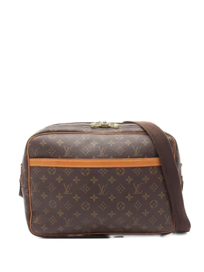 Pre-owned Louis Vuitton 2000 Monogram Reporter Shoulder Bag In Brown