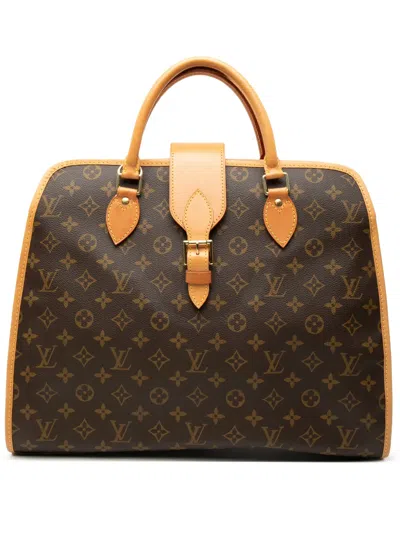 Pre-owned Louis Vuitton 2000 Monogram Rivoli Briefcase Business Bag In Brown