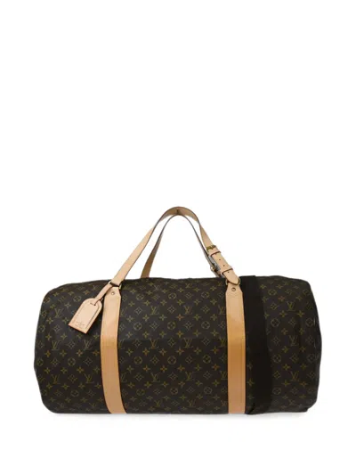 Louis Vuitton 2000 Monogram Sac Polochon Duffle Bag In Brown