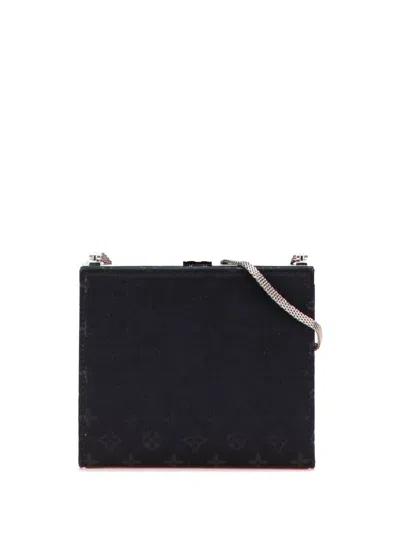 Pre-owned Louis Vuitton 2000 Monogram Satin Mini Ange Crossbody Bag In Black