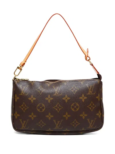 Pre-owned Louis Vuitton 2000 Monogram Shoulder Bag In Brown
