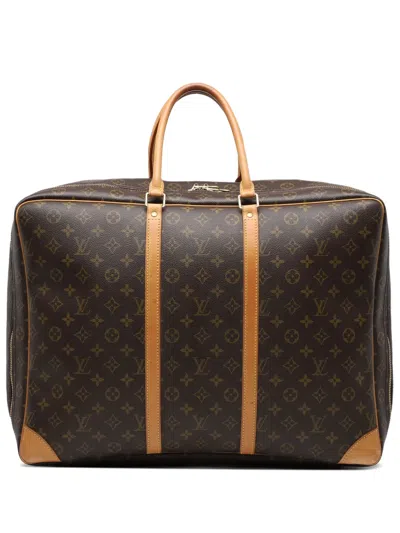 Pre-owned Louis Vuitton 2000 Monogram Sirius 50 Travel Bag In Brown
