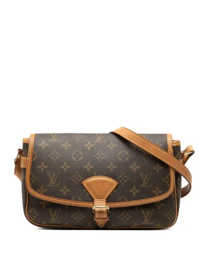 Pre-owned Louis Vuitton 2000 Monogram Sologne Crossbody Bag In Brown