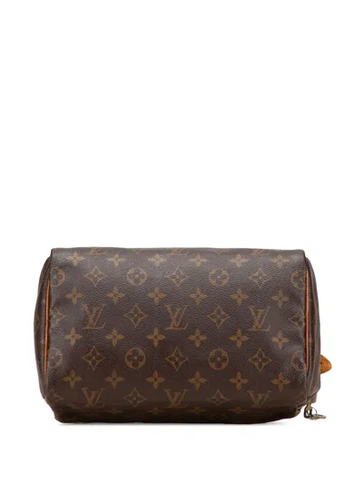 Pre-owned Louis Vuitton 2000 Monogram Speedy 25 Boston Bag In Brown