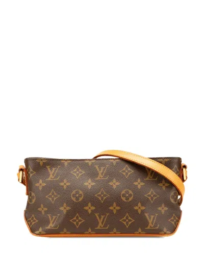 Pre-owned Louis Vuitton 2000 Monogram Trotteur Crossbody Bag In Brown