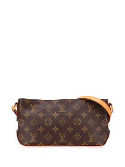 Pre-owned Louis Vuitton 2000 Monogram Trotteur Crossbody Bag In Brown