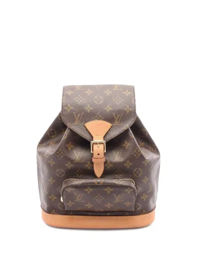 Pre-owned Louis Vuitton 2000 Montsouris Mm Backpack In Brown