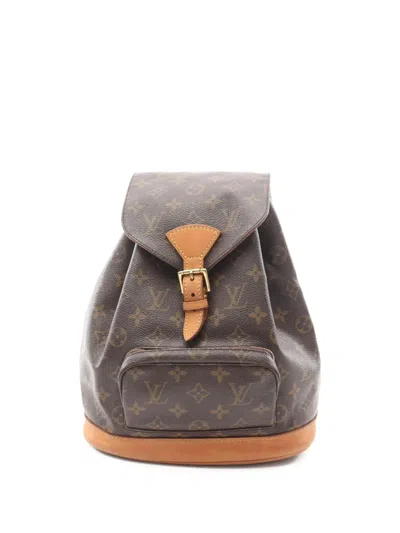 Pre-owned Louis Vuitton 2000 Montsouris Mm Backpack In Brown
