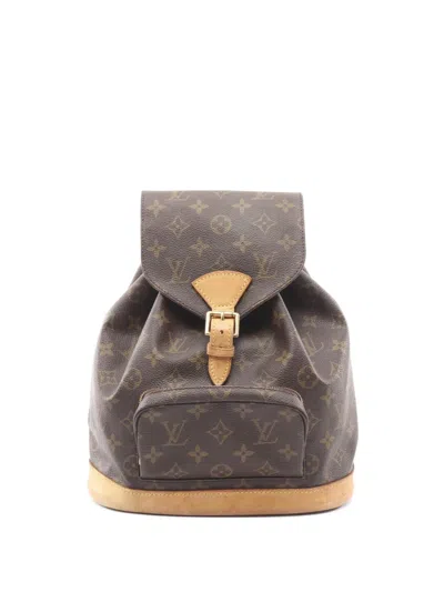 Pre-owned Louis Vuitton 2000 Montsouris Mm Backpack In Brown
